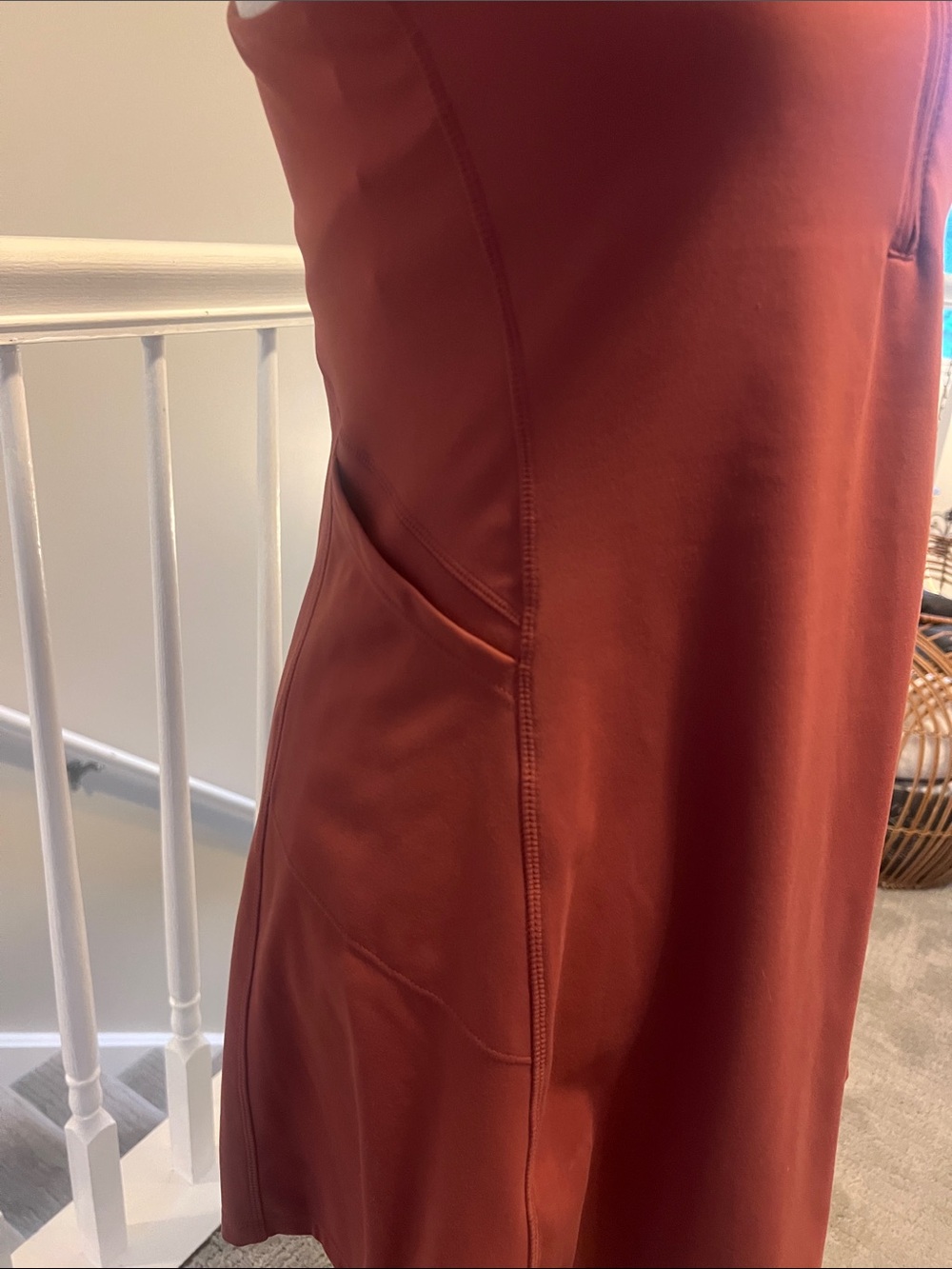 Zella Rust Zip-Front Sleeveless Mini Dress - Picture 2 of 4